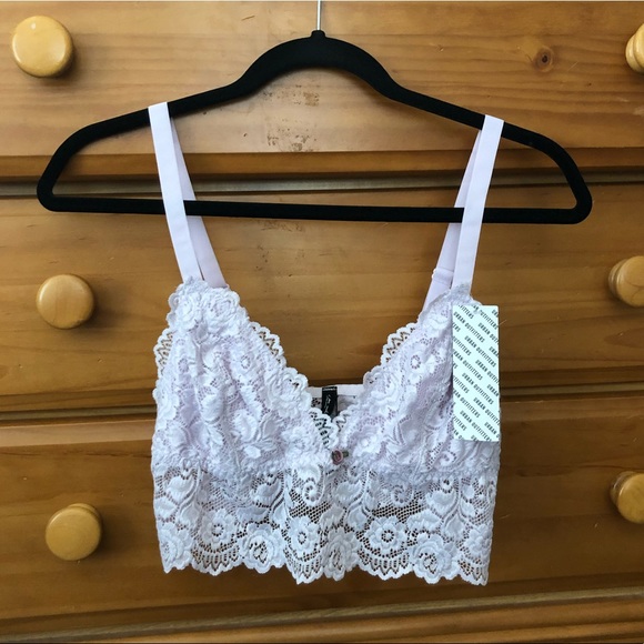 UO Lilac Lace Bralette Size L - Picture 2 of 5
